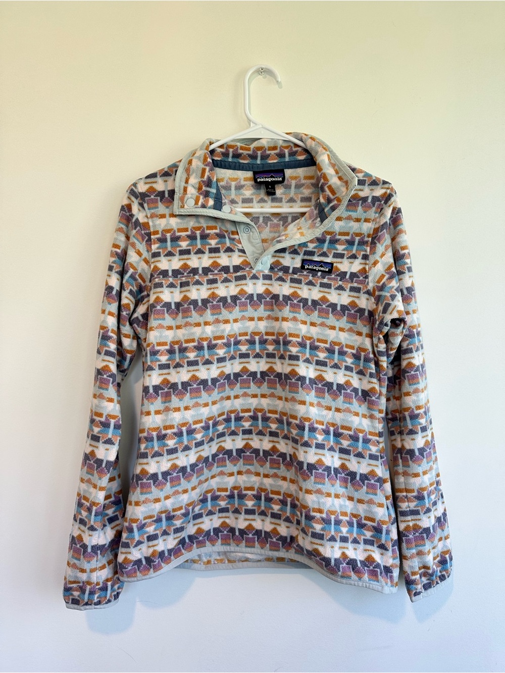 Women's Micro D® Snap-T® Pullover in a multicolored geometric pattern